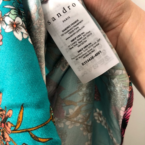 Sandro Paris ViVa turquoise top. Size 3 - Picture 6 of 7